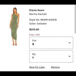 Norma Kamali Diana gown - Revolve. Worn once. Most colors/sizes sold out online